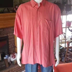 Fantastic Coral BUGATCHI Button up short sleeve